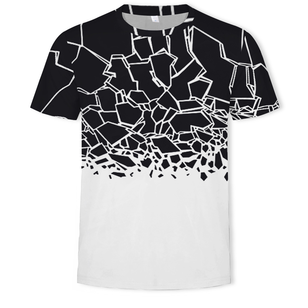 3D Summer Fashion New Broken Print Men's Short-Sleeved T-shirt- Multi 3XL 3D Summer Fashion New Broken Print Men's Short-Sleeved T-shirt- Multi 3XL