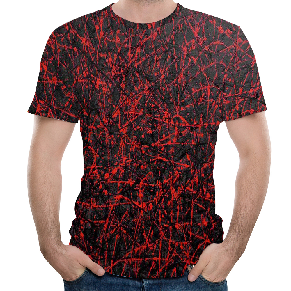 3D Summer Fashion New Mesh Line Printing Men's Short-Sleeved T-shirt- Multi 3XL 3D Summer Fashion New Mesh Line Printing Men's Short-Sleeved T-shirt- Multi 3XL