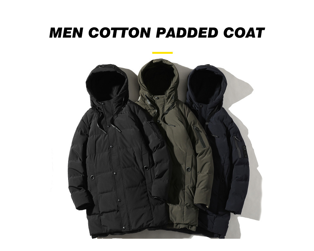 DS Men Winter Fashion Hooded Men Thick Warm Coat