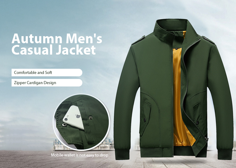 Autumn Men's Casual Jacket - Red 5XL Autumn Men's Casual Jacket