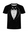 3D Summer Fashion  Two-Piece Men's Short-Sleeved T-shirt