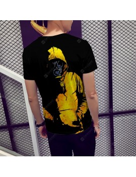 Summer Men Casual Fashion 3D Print Short-sleeve T-shirt