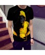 Summer Men Casual Fashion 3D Print Short-sleeve T-shirt
