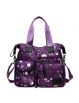 Nylon Large-capacity Starry Sky Pattern Shoulder Bag Handbag For Women