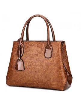 Women Crocodile High-End Vintage PU Leather Handbag