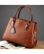 Women Crocodile High-End Vintage PU Leather Handbag