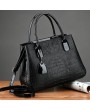 Women Crocodile High-End Vintage PU Leather Handbag