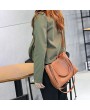 Women Faux Leather Two-piece Set Bucket Bag Handbag Shoulder Bag