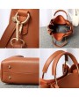 Women Faux Leather Two-piece Set Bucket Bag Handbag Shoulder Bag