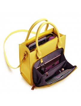 Women Solid Multifunction Handbag Work Crossbody Bag