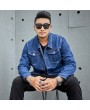 2020 Autumn And Winter Large Size Men's Denim Jacket Wide Prednisone Plus Fertilizer To Increase Men's Simple Denim Jacket