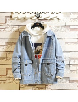 Autumn and Winter Fashion Casual Loose Men's Denim Jacket