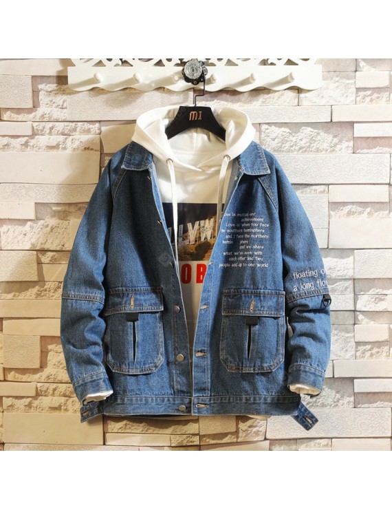 Autumn and Winter Fashion Casual Loose Men's Denim Jacket