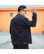 Large Size Men's Fall And Winter Men's Denim Jacket Simple Solid Color Wide Prednisone Plus Fertilizer To Increase The Denim Jacket