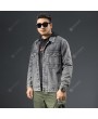 Large Size Printing Large Size Men's Autumn and Winter Loose Denim Stretch Jacket