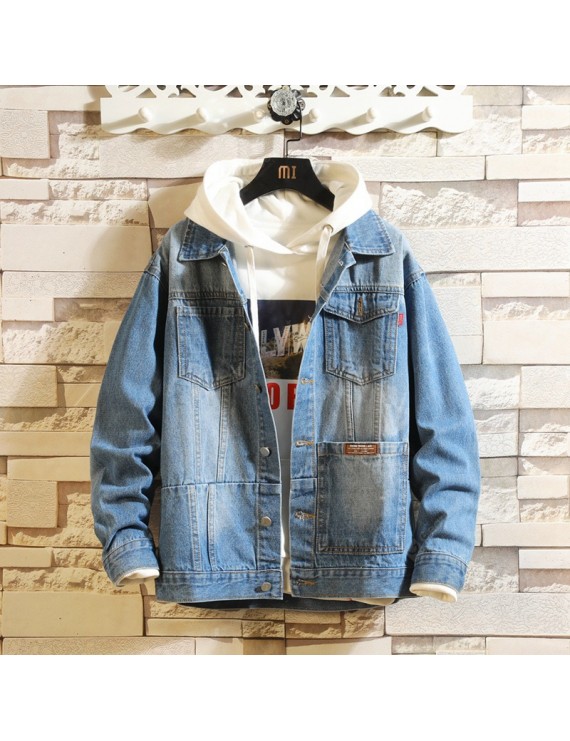 Trendy Men's Fashion Casual Loose Denim Jacket