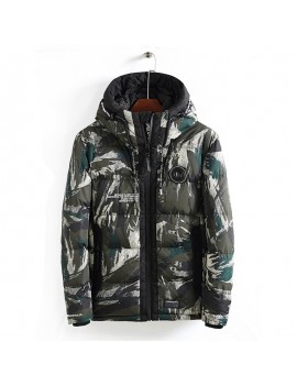 2020 Autumn And Winter Influx Of Casual Men's Fashion Camouflage Hooded Men's Padded Coat And Long Sections Warm Jacket