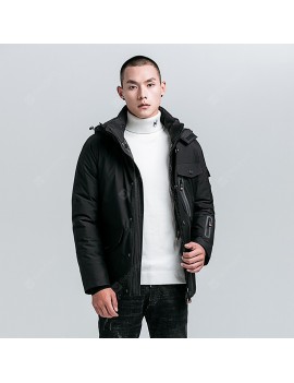 2020 Men's Winter Coat Thick Warm Tide Men Casual Cotton Hooded Winter Jacket Padded Male