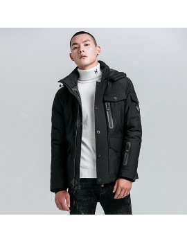 2020 Men's Winter Coat Thick Warm Tide Men Casual Cotton Hooded Winter Jacket Padded Male