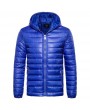 Fall And Winter Clothes Men's Hooded Coat WISH Men Multicolor Solid Color Casual Padded Jacket Male