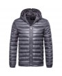 Fall And Winter Clothes Men's Hooded Coat WISH Men Multicolor Solid Color Casual Padded Jacket Male