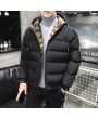 Men's Cotton Hooded Thick Warm Winter Padded Collar Korean Slim Trend Of Cotton-padded Jacket Casual Jacket