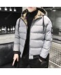 Men's Cotton Hooded Thick Warm Winter Padded Collar Korean Slim Trend Of Cotton-padded Jacket Casual Jacket