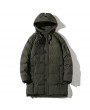 Men's Cotton-padded Coat Winter Fashion Hooded Thick Warm Coat Long Padded Coat